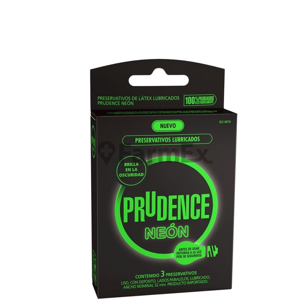Preservativos Prudence Neon x 3 unidades Farmex-Fonasa-Persistente